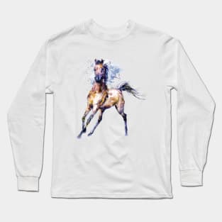 Watercolor Arabian Horse Long Sleeve T-Shirt